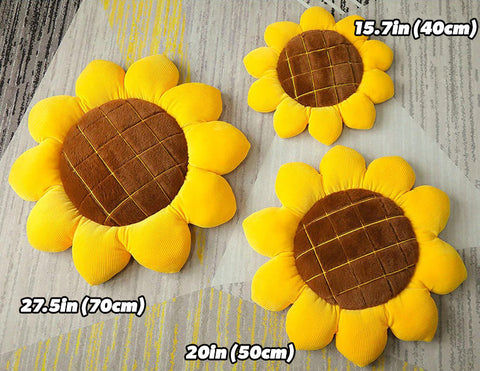 Art hoe esthetische kamerdecoratie zonnebloem pluche sierkussen kamerinrichting