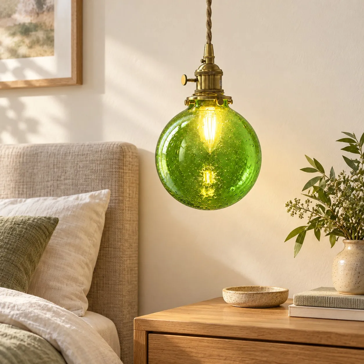 场景-绿色气泡玻璃